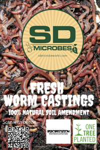 CASE OF 10 - SD Microbes Fresh Worm Castings 5 lb units