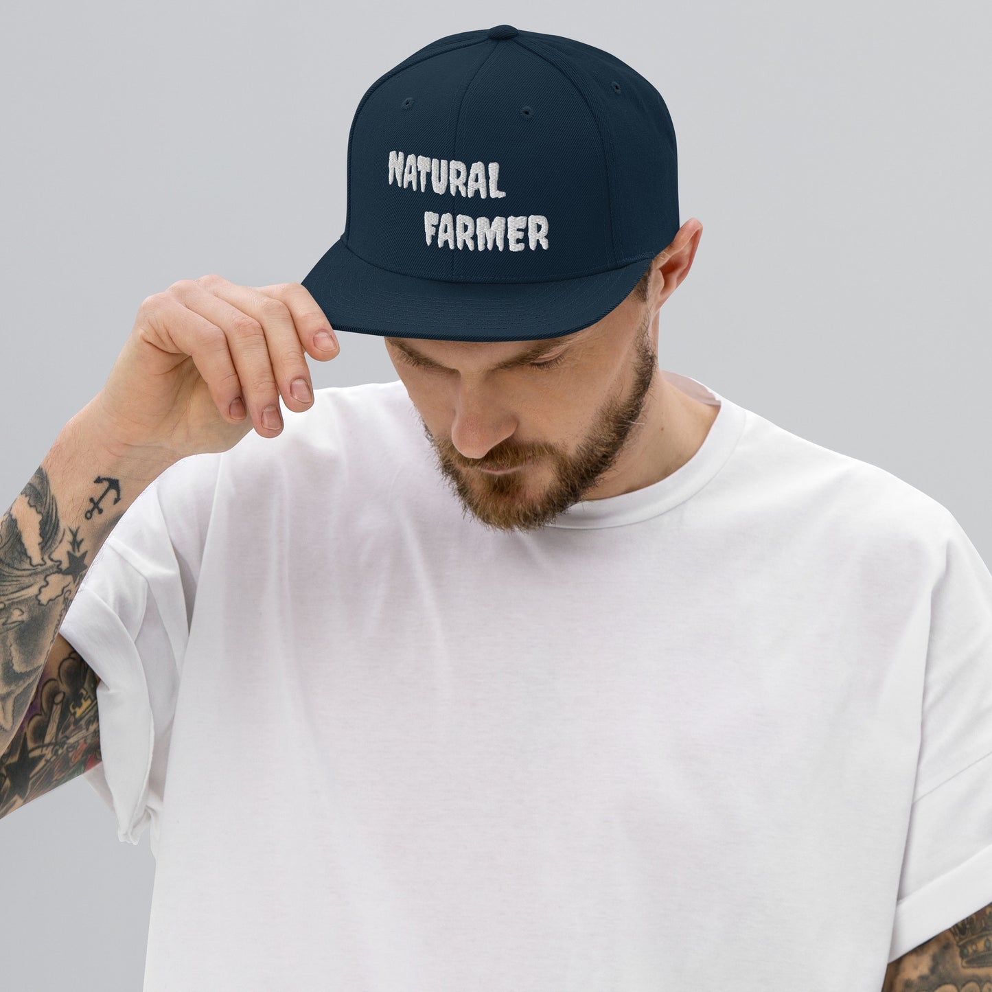 Natural Farmer Snapback Hat