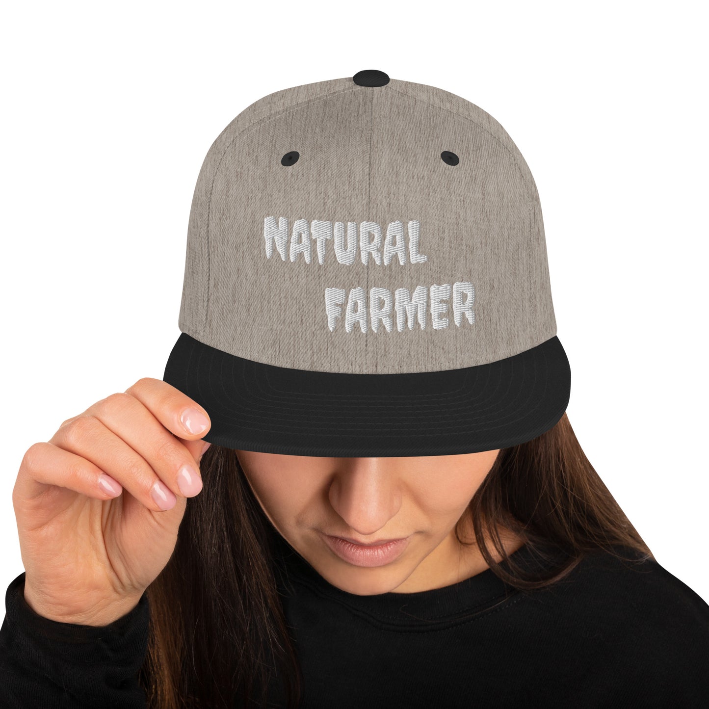 Natural Farmer Snapback Hat