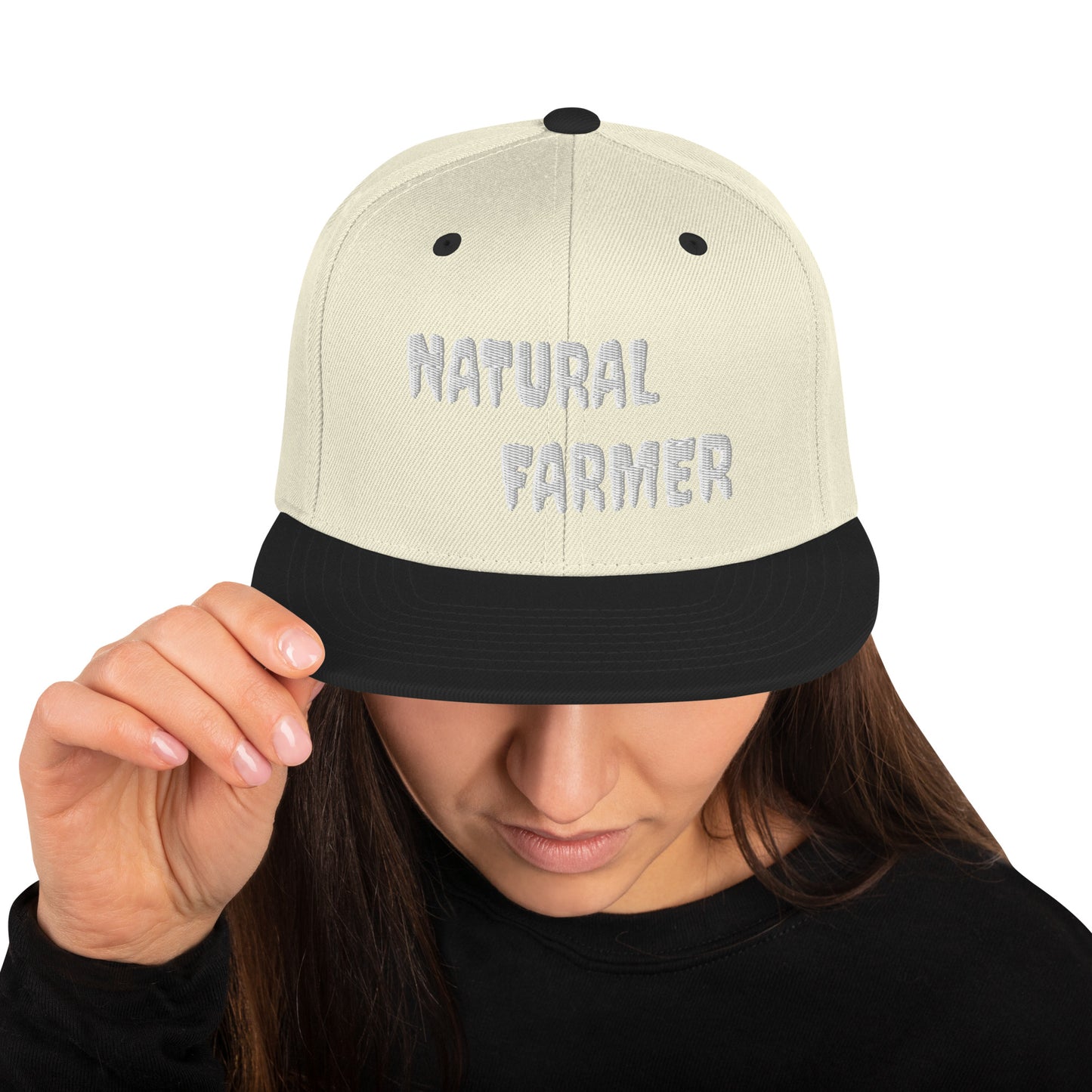 Natural Farmer Snapback Hat